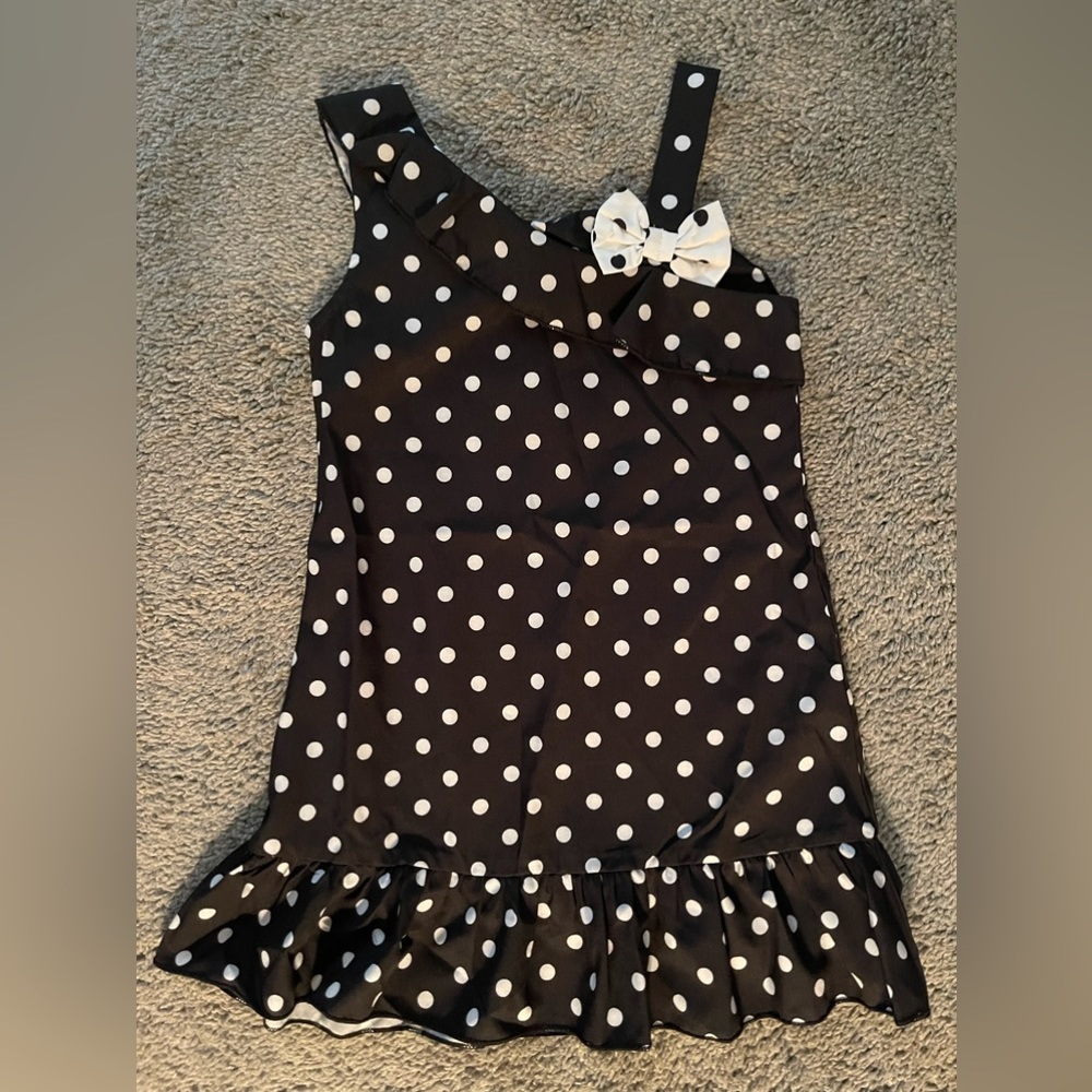 Black & white polka dot dress